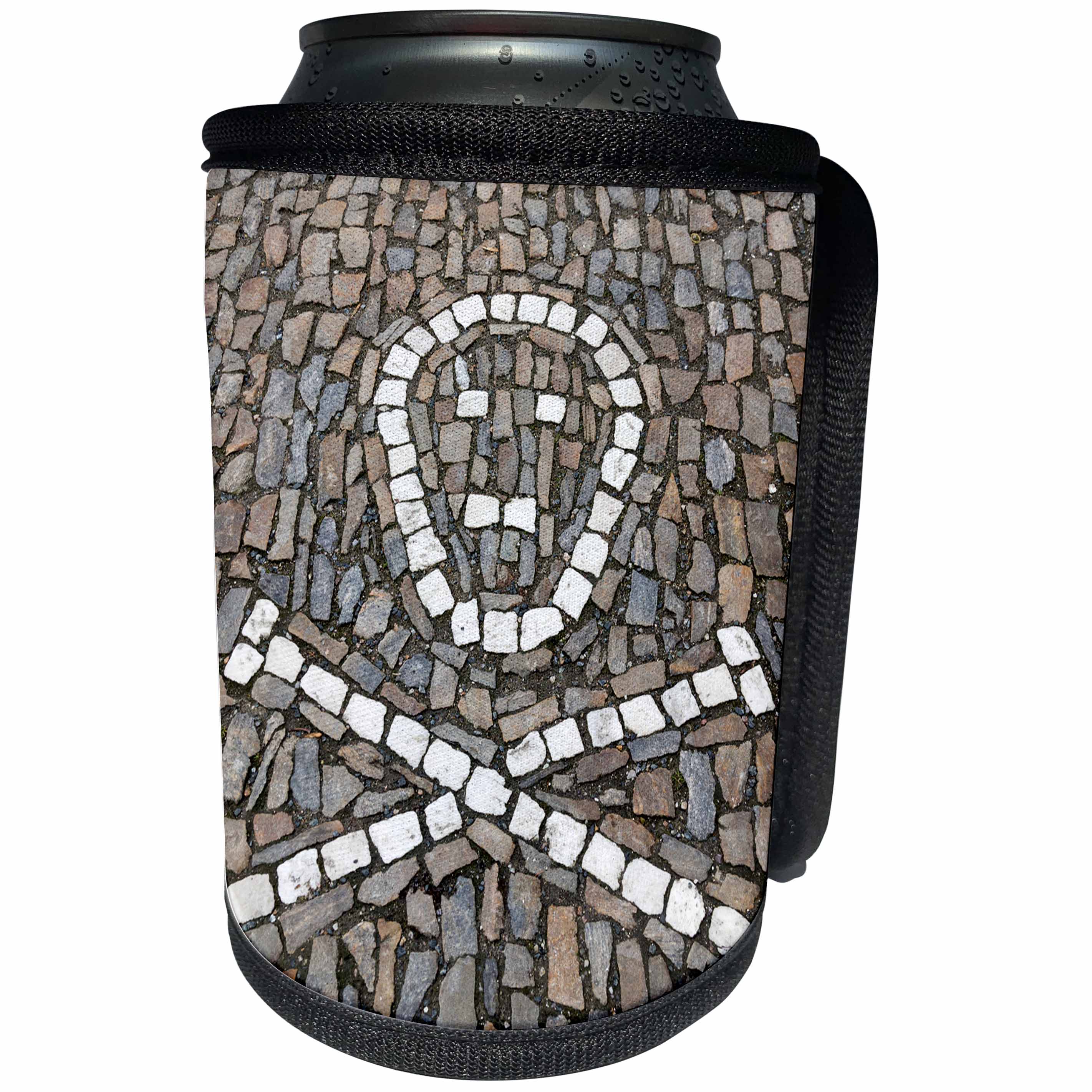 3dRose Danita Delimont - Patterns - Czech Republic, Kutna Hora. Skull made of cobblestones. - Can Cooler Bottle Wrap (cc_257565)