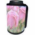 3dRose Patricia Sanders Flowers - Pink Roses Floral Art - Can Cooler Bottle Wrap (cc_25757)