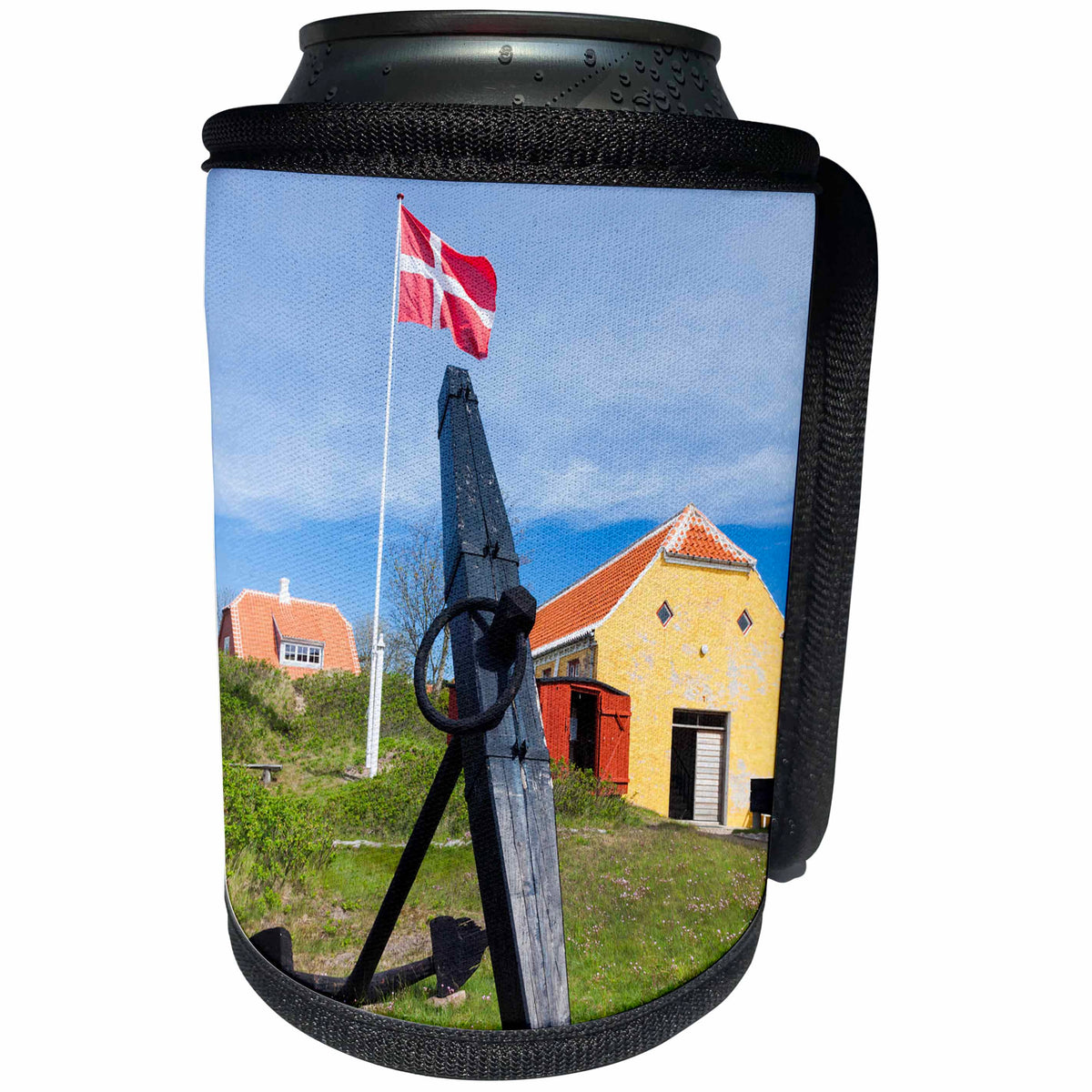 3dRose Danita Delimont - Denmark - Denmark, Jutland, Skagen, Anchor in a field - Can Cooler Bottle Wrap (cc_257592)