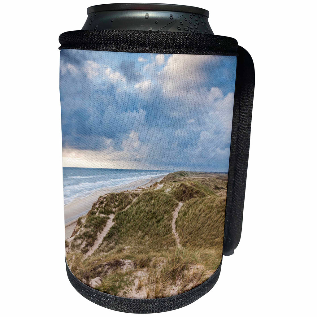 3dRose Danita Delimont - Beaches - Denmark, Jutland, Danish Riviera, Hvide Sande, coastal dunes - Can Cooler Bottle Wrap (cc_257598)