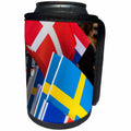 3dRose Danita Delimont - Flags - Denmark, Sweden, and Iceland souvenir Scandinavian flags. - Can Cooler Bottle Wrap (cc_257612)