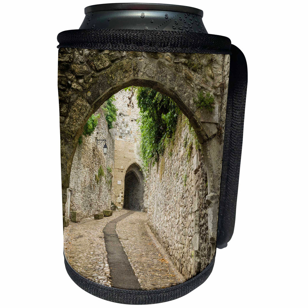 3dRose Danita Delimont - Roads - France, Provence. Ancient walkways in the village of Vaison du Romain. - Can Cooler Bottle Wrap (cc_257618)