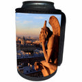 3dRose Danita Delimont - Cities - Notre Dame Cathedral gargoyle looks out across the city, Paris, France - Can Cooler Bottle Wrap (cc_257622)