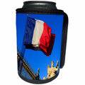 3dRose Danita Delimont - Flags - An angel statue and Flag at the Chateau Versailles, Versailles, France - Can Cooler Bottle Wrap (cc_257624)