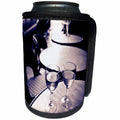 3dRose Danita Delimont - Beverages - Wine glasses at an outdoor cafe, Paris, France - Can Cooler Bottle Wrap (cc_257626)