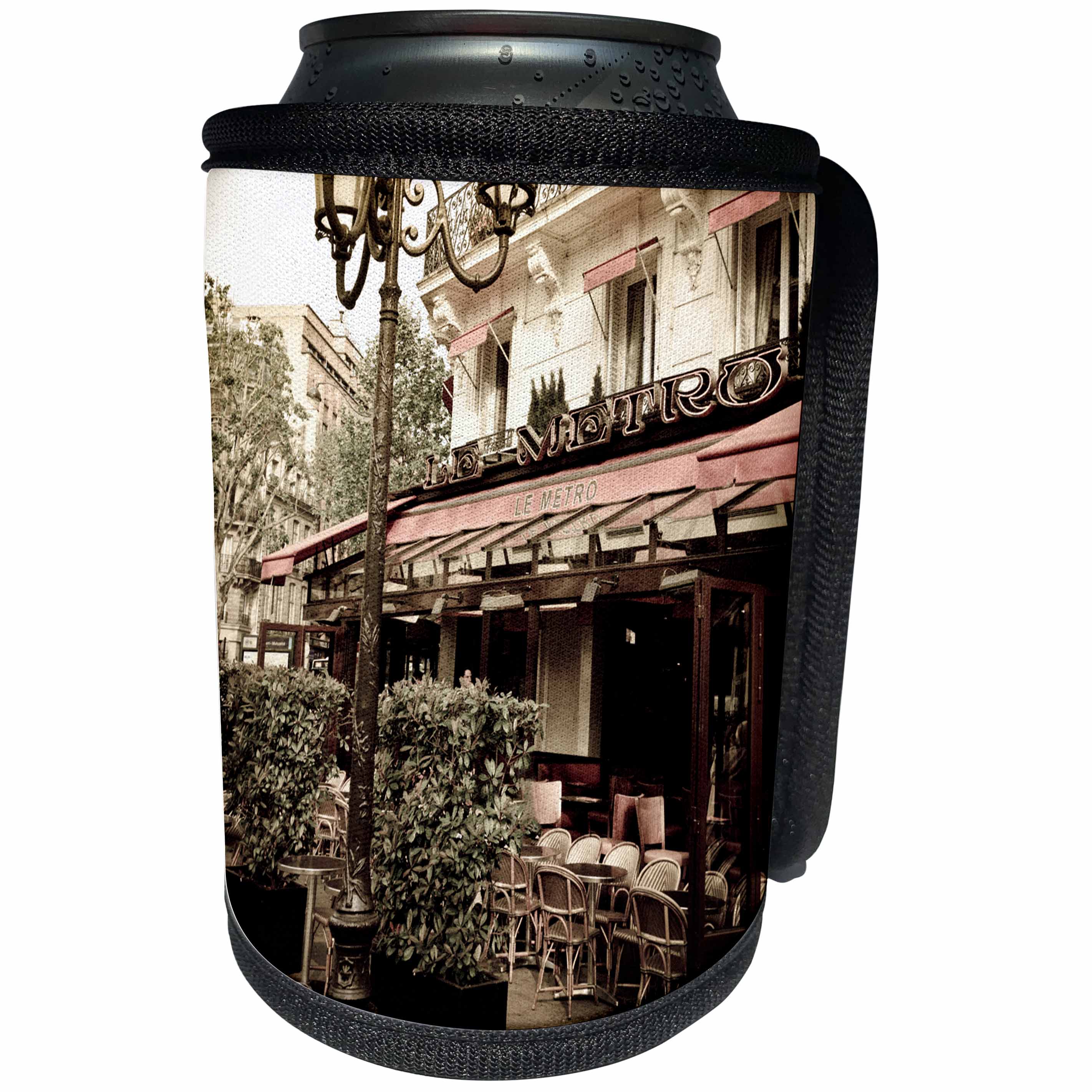 3dRose Danita Delimont - France - Le Metro Restaurant, Left Bank, Paris, France - Can Cooler Bottle Wrap (cc_257633)