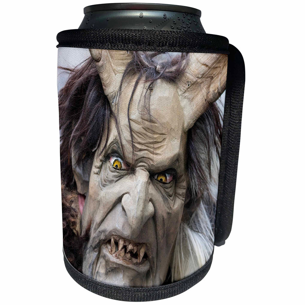 3dRose Danita Delimont - People - Actors dressed as demons at Krampuslauf, Munich, Germany - Can Cooler Bottle Wrap (cc_257642)