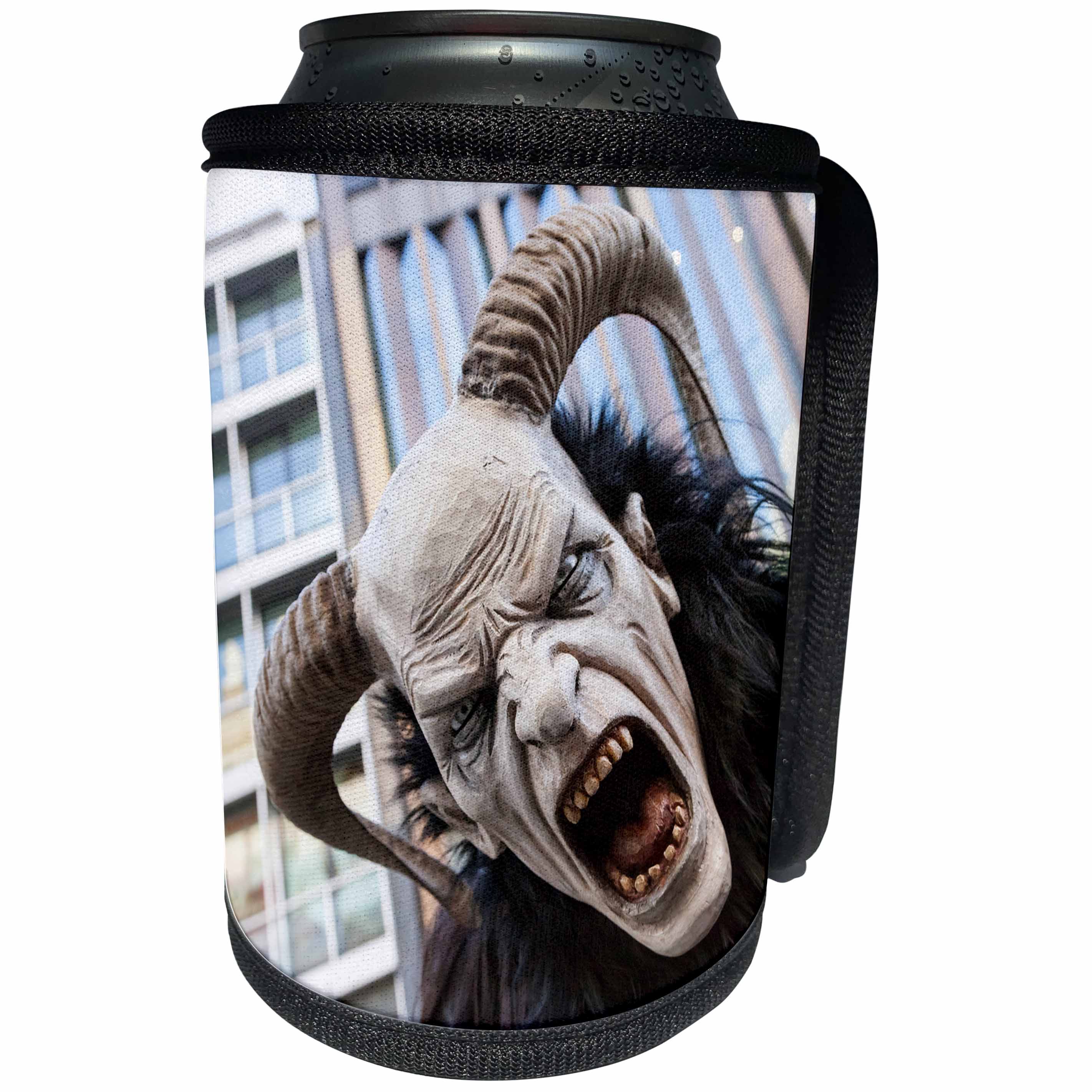 3dRose Danita Delimont - People - Screaming demon at Krampuslauf, Munich, Germany - Can Cooler Bottle Wrap (cc_257645)