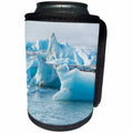 3dRose Danita Delimont - Icebergs - Iceland, Vatnajokull NP. Jokulsarlon glaciers and icebergs on lagoon. - Can Cooler Bottle Wrap (cc_257657)