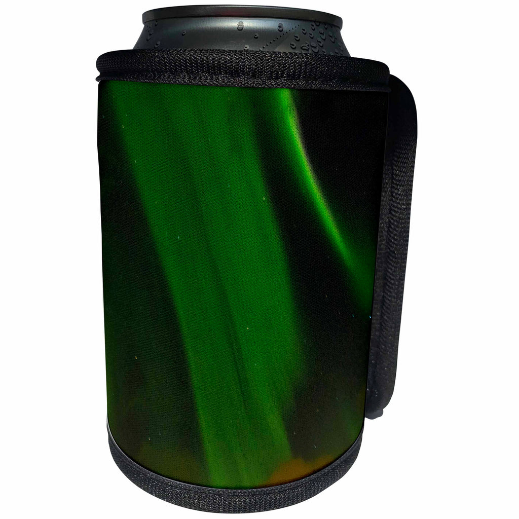 3dRose Danita Delimont - Northern Lights - Green Northern Lights over Reykholt Valley, Iceland. - Can Cooler Bottle Wrap (cc_257659)