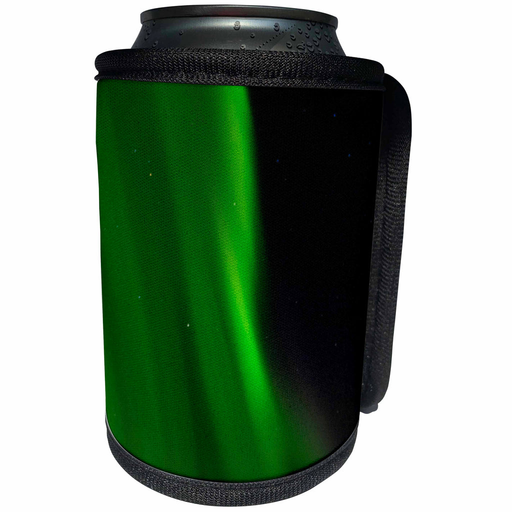 3dRose Danita Delimont - Northern Lights - Northern Lights cover the starry night sky, Reykholt Valley, Iceland - Can Cooler Bottle Wrap (cc_257660)