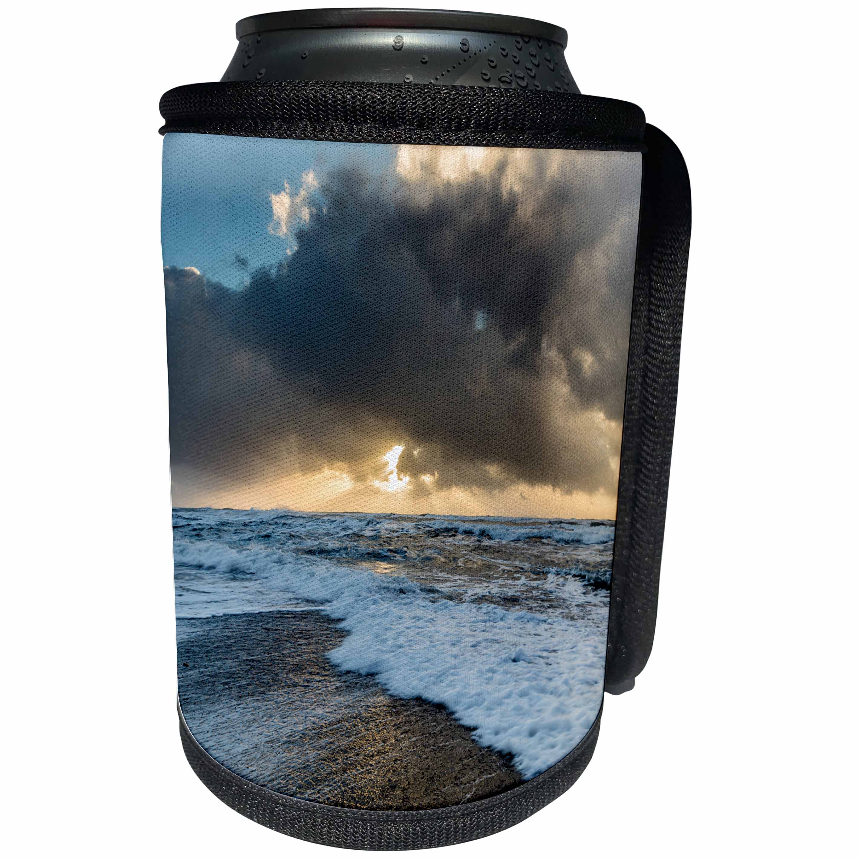 3dRose Danita Delimont - Oceans - Black sand beach near Vik, Iceland - Can Cooler Bottle Wrap (cc_257667)