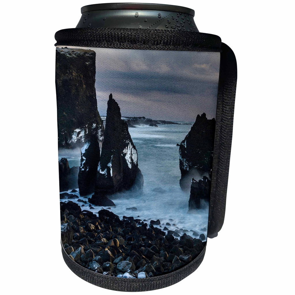 3dRose Danita Delimont - Coastlines - Coastal view during winter near Reykjanesviti and Valahnukur. Iceland - Can Cooler Bottle Wrap (cc_257680)