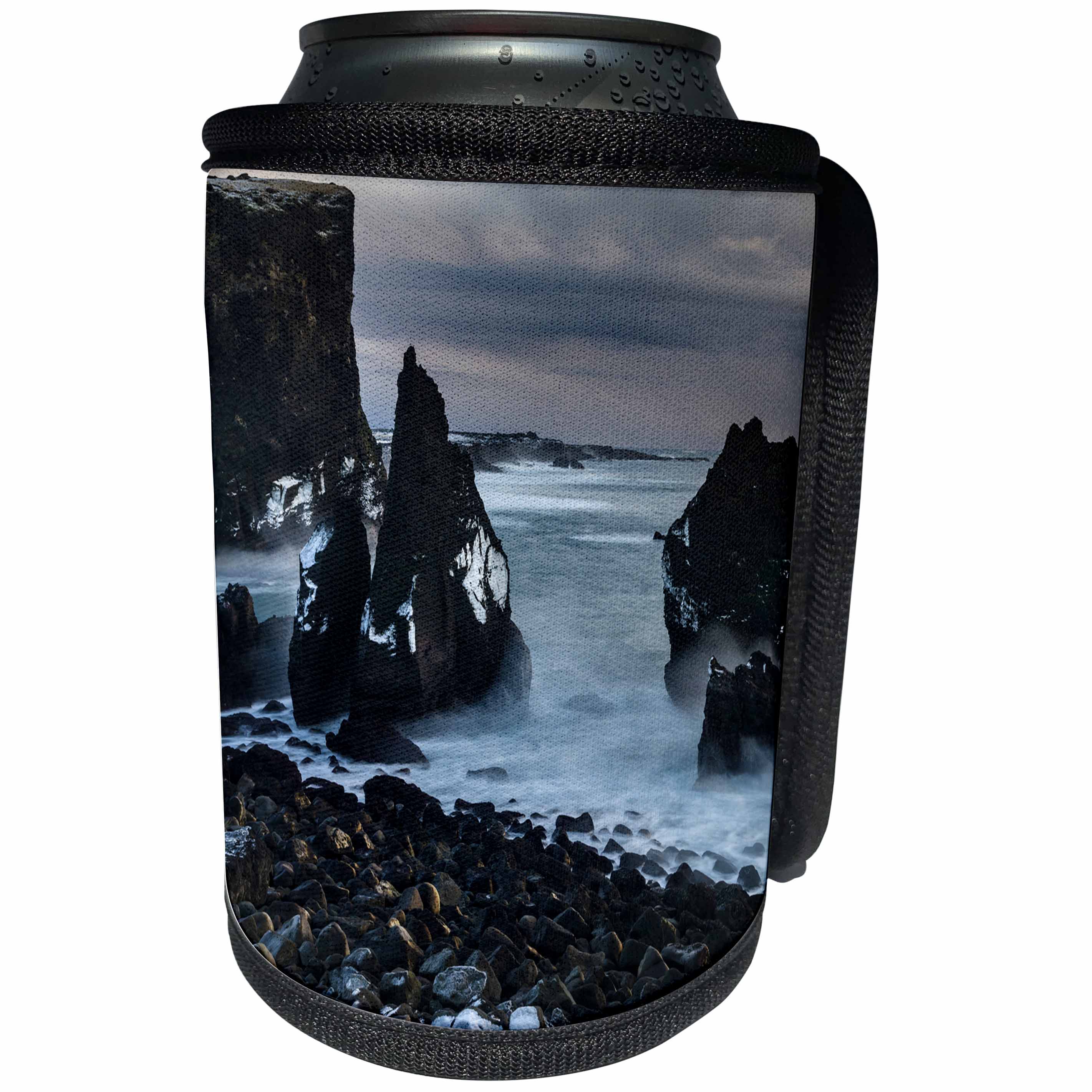 3dRose Danita Delimont - Coastlines - Coastal view during winter near Reykjanesviti and Valahnukur. Iceland - Can Cooler Bottle Wrap (cc_257680)