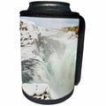 3dRose Danita Delimont - Waterfalls - Gullfoss waterfalls during winter encased in ice, Iceland - Can Cooler Bottle Wrap (cc_257690)