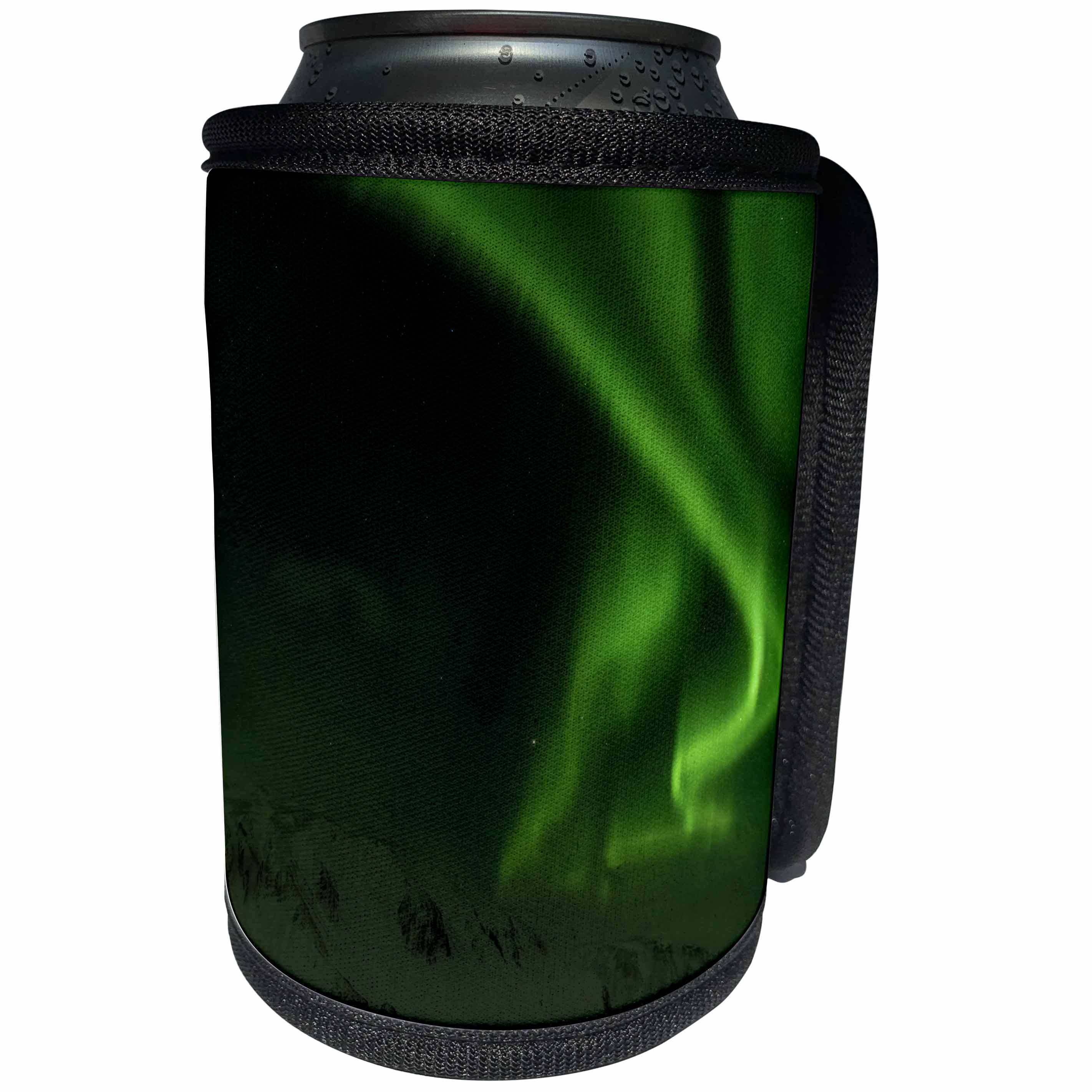 3dRose Danita Delimont - Northern Lights - Northern Lights meander across the sky in winter, near Hofn. Iceland - Can Cooler Bottle Wrap (cc_257694)