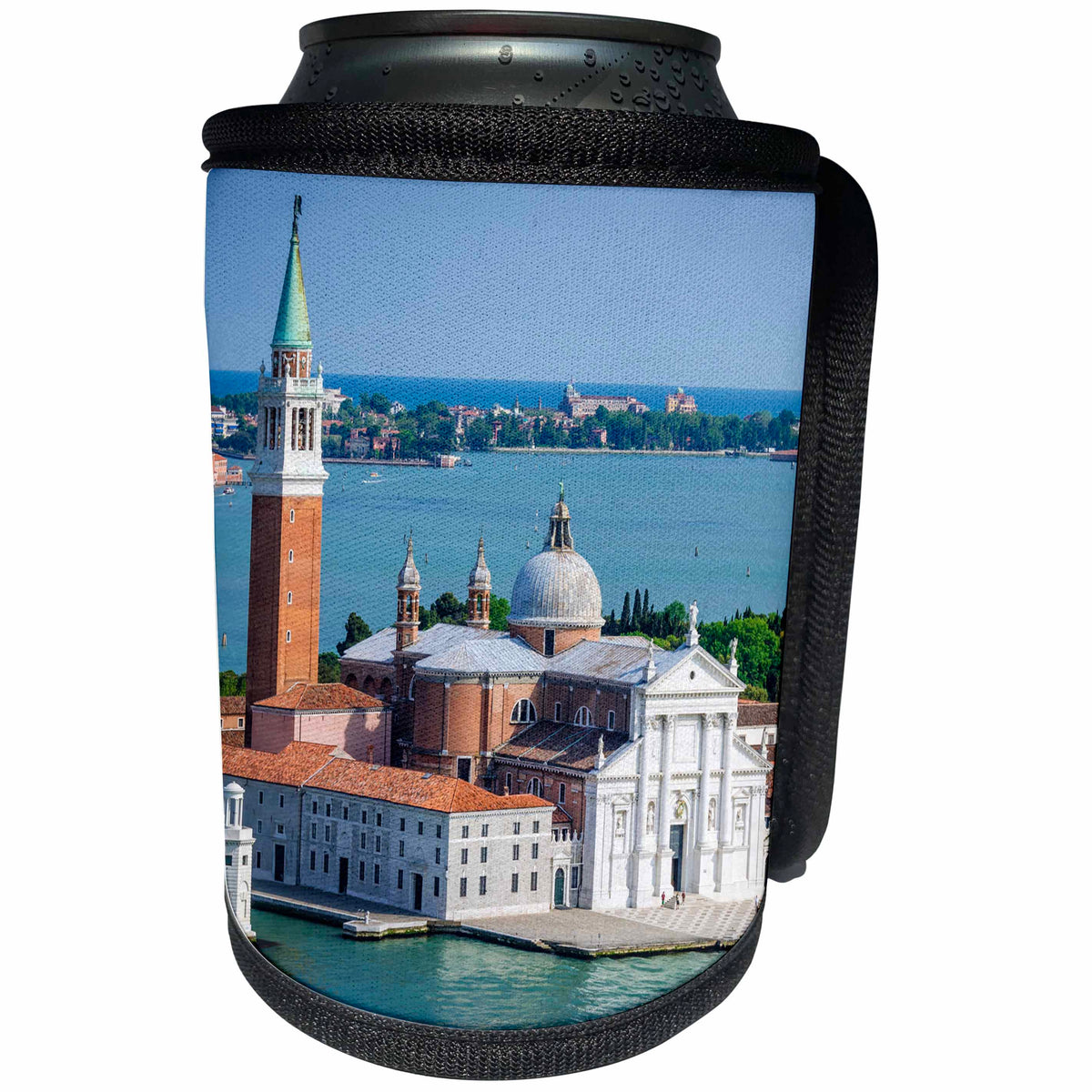 3dRose Danita Delimont - Venice - San Giorgio Maggiore church and the Venetian Lagoon, Venice, Italy - Can Cooler Bottle Wrap (cc_257737)