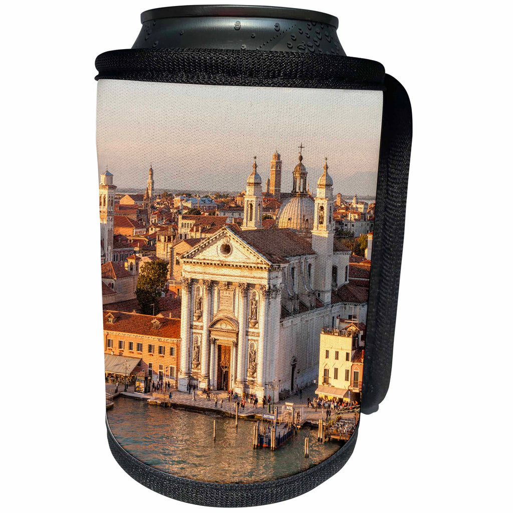 3dRose Danita Delimont - Venice - Skyline from above with Gesuati in front. Venice. Italy. - Can Cooler Bottle Wrap (cc_257742)