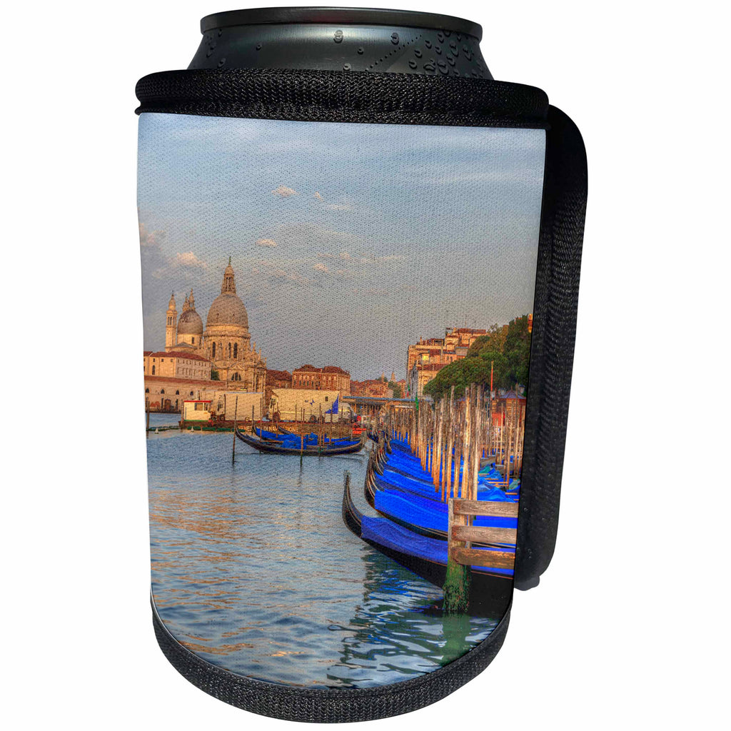 3dRose Danita Delimont - Venice - Gondola in front of Church of San Giorgio Maggiore, Venice, Italy. - Can Cooler Bottle Wrap (cc_257744)