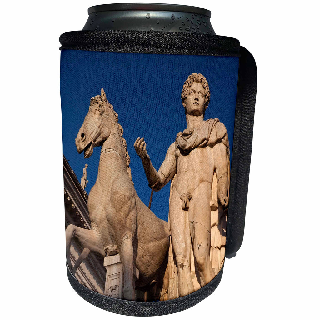 3dRose Danita Delimont - Sculptures - Dioscuri Castor statue, Capitoline Hill, Rome, Italy - Can Cooler Bottle Wrap (cc_257746)