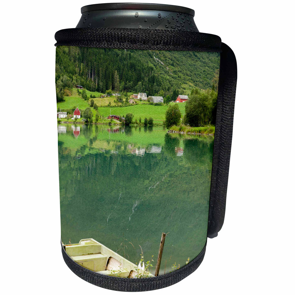 3dRose Danita Delimont - Norway - Rowboat. Olden, Norway. - Can Cooler Bottle Wrap (cc_257864)