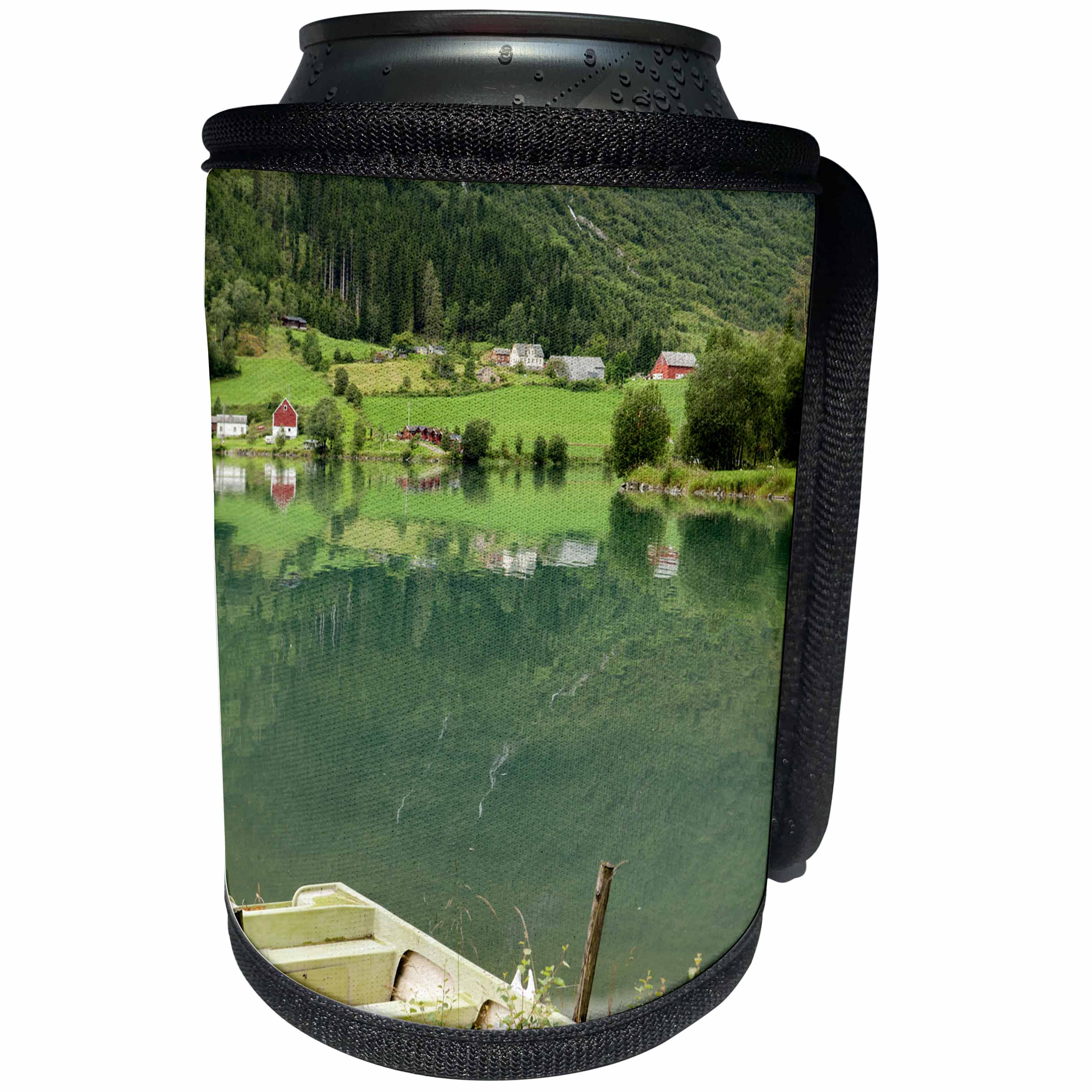 3dRose Danita Delimont - Norway - Rowboat. Olden, Norway. - Can Cooler Bottle Wrap (cc_257864)