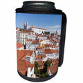 3dRose Danita Delimont - Cities - View over the sea of houses of the Alfama. Lisbon, Portugal - Can Cooler Bottle Wrap (cc_257866)