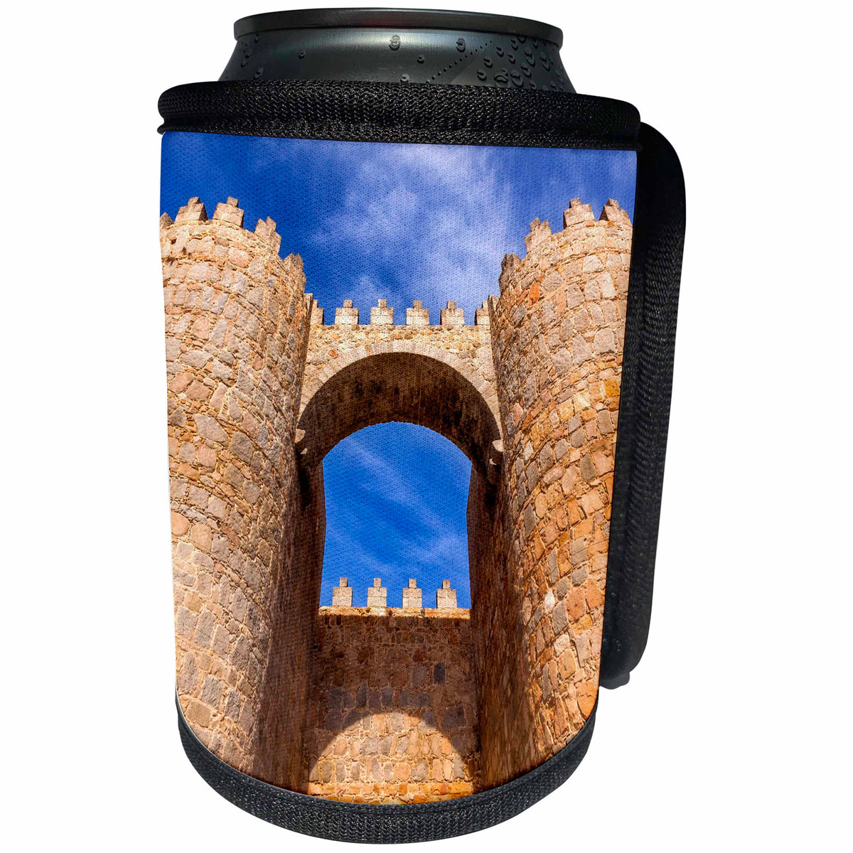 3dRose Danita Delimont - Architecture - Looking up at the Gate Alcazar, Avila, Castile, Spain - Can Cooler Bottle Wrap (cc_257898)