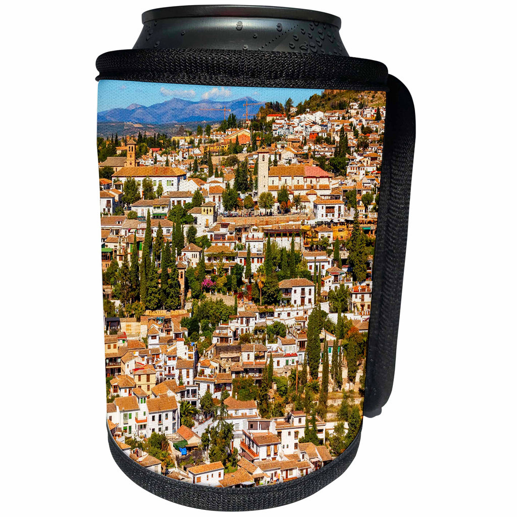3dRose Danita Delimont - Cities - Cityscape, Albaicin Carrera Del Darro, Granada, Andalusia, Spain. - Can Cooler Bottle Wrap (cc_257900)