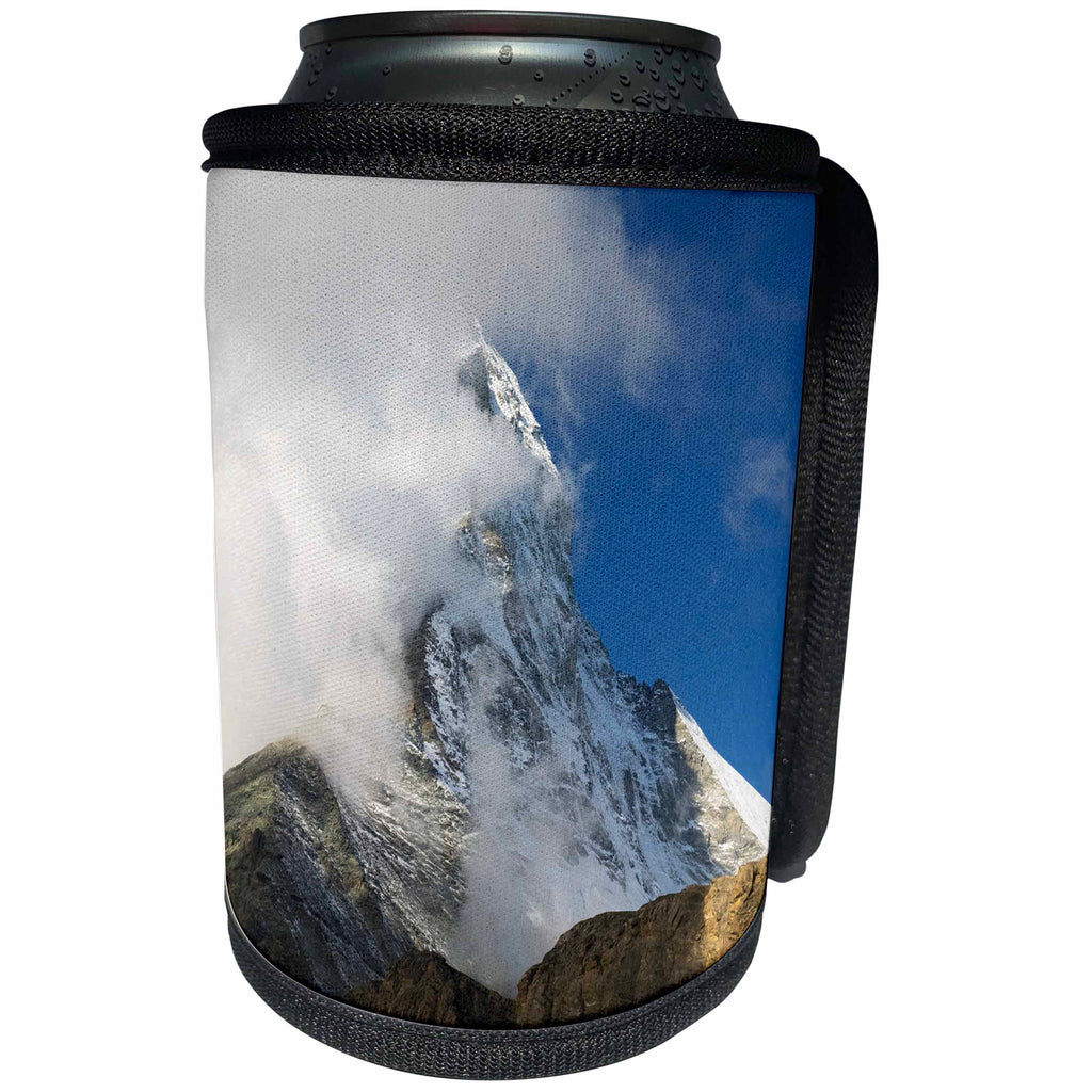 3dRose Danita Delimont - Mountain - Switzerland, Zermatt, Matterhorn with clouds - Can Cooler Bottle Wrap (cc_257902)