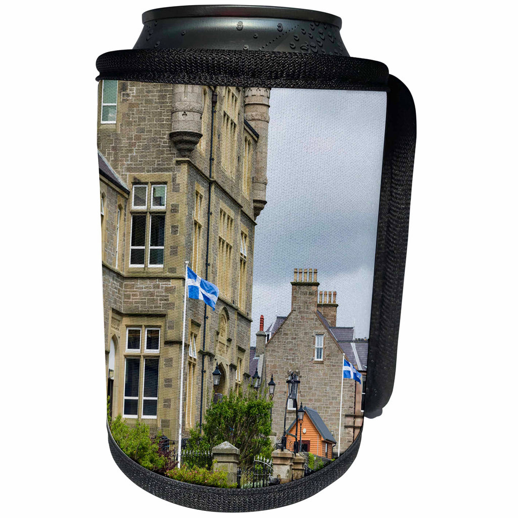 3dRose Danita Delimont - Architecture - Lerwick. Scotland, Shetland Islands - Can Cooler Bottle Wrap (cc_257918)