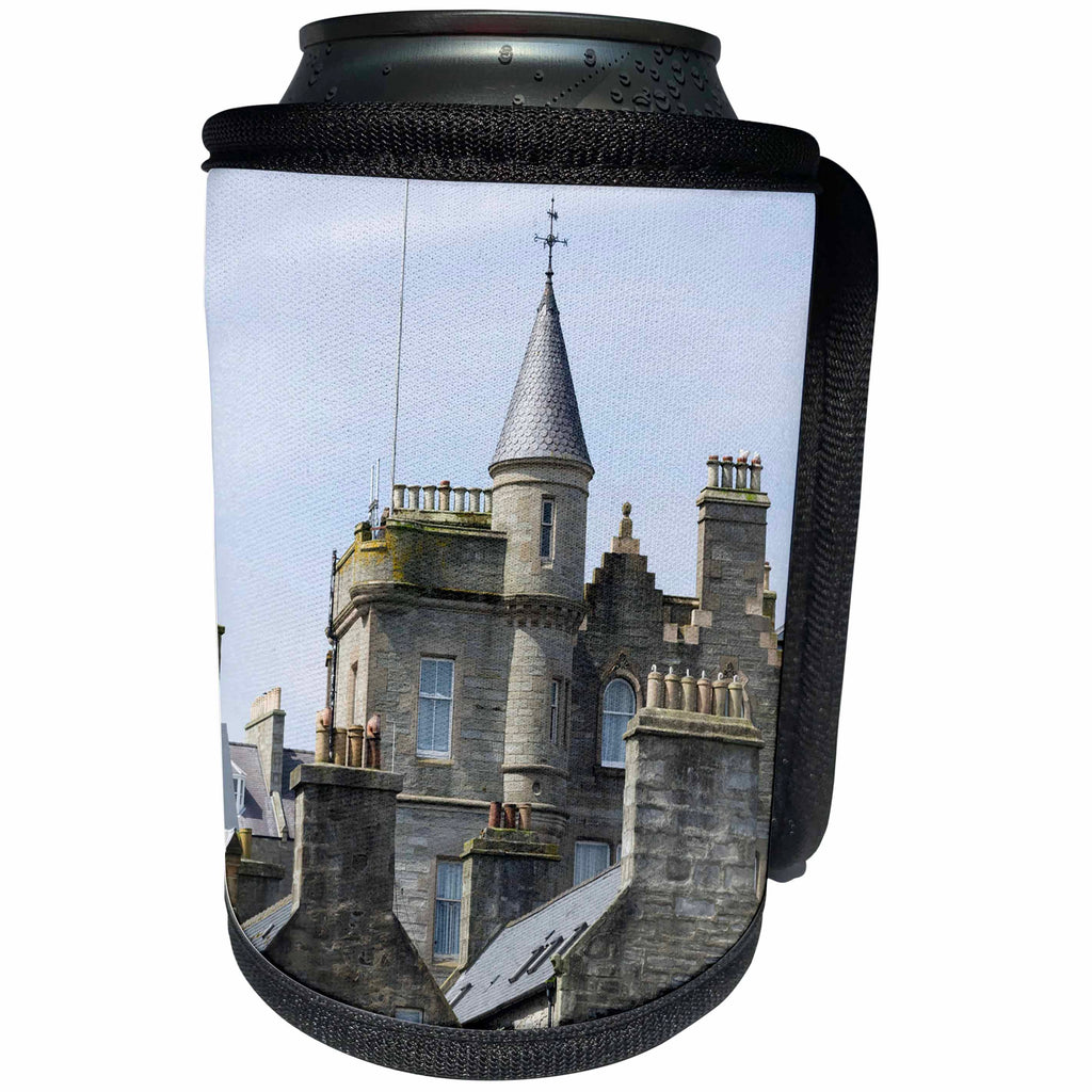 3dRose Danita Delimont - Architecture - Historic center of Lerwick, Shetland Islands, Scotland - Can Cooler Bottle Wrap (cc_257919)