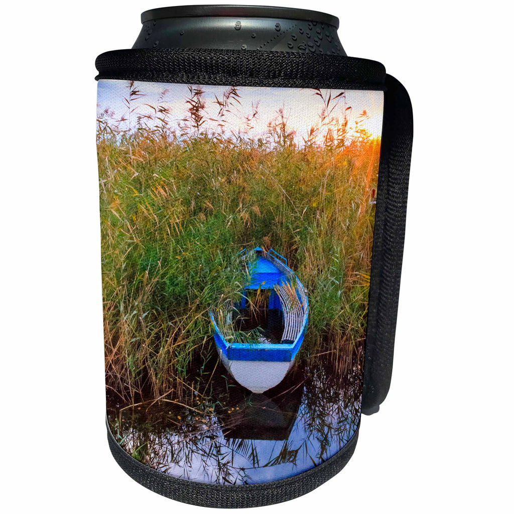 3dRose Danita Delimont - Boats - Macedonia, Ohrid. Boats on water of Lake Ohrid. - Can Cooler Bottle Wrap (cc_257965)