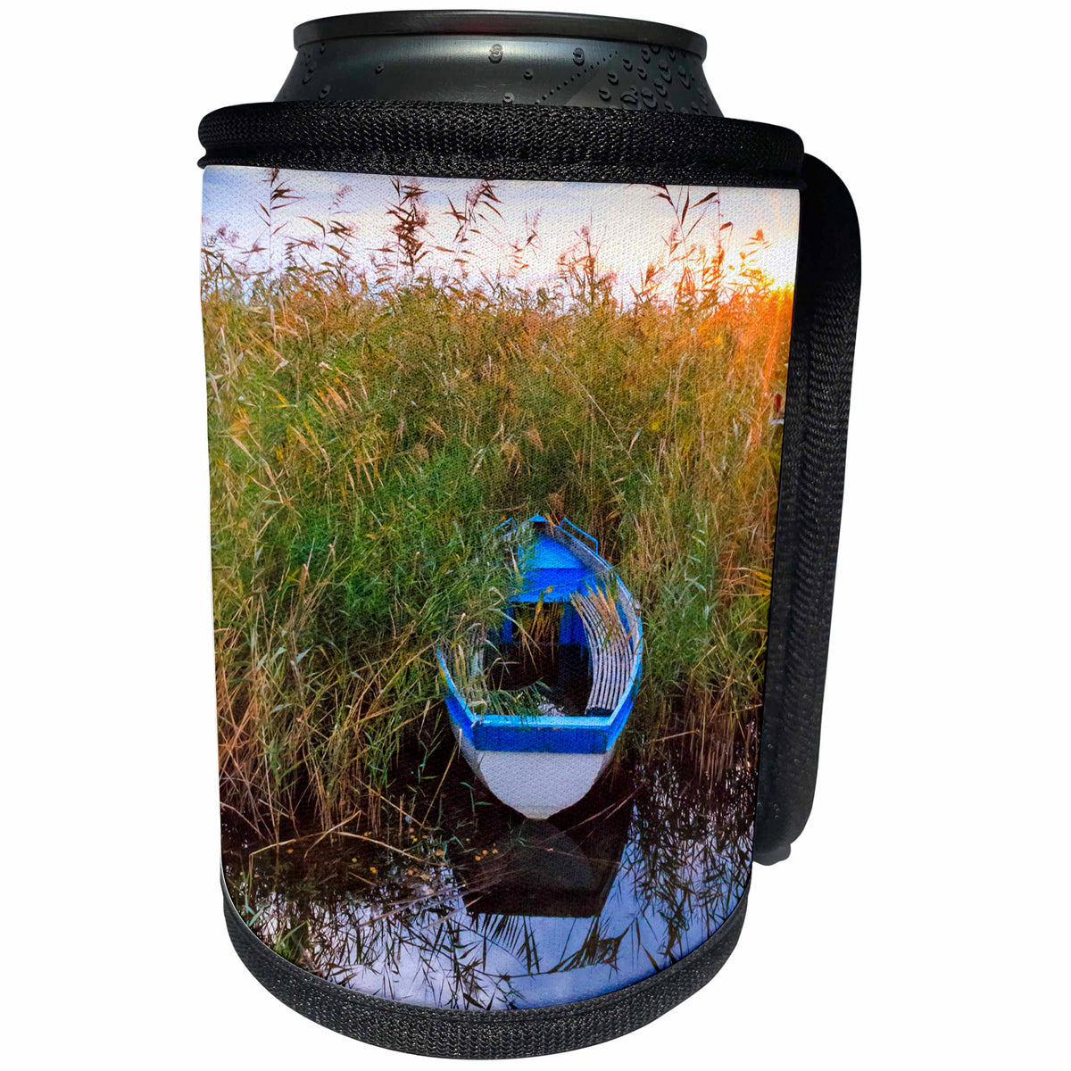 3dRose Danita Delimont - Boats - Macedonia, Ohrid. Boats on water of Lake Ohrid. - Can Cooler Bottle Wrap (cc_257965)