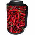 3dRose Danita Delimont - Food - Spicy Hot Red Cayenne Chili Peppers - Can Cooler Bottle Wrap (cc_257978)