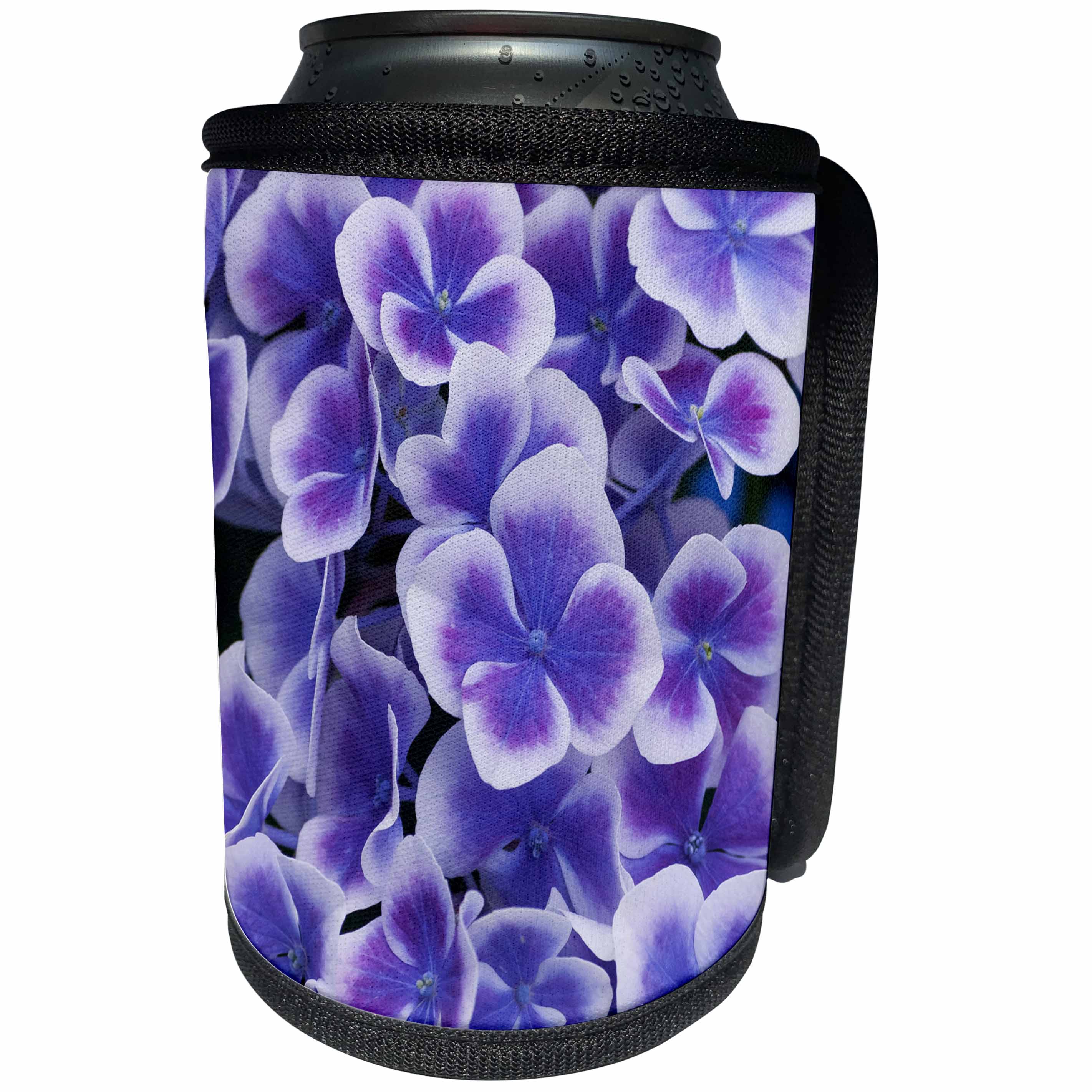 3dRose Danita Delimont - Flowers - Close up of purple Hydrangea blooms - Can Cooler Bottle Wrap (cc_257987)