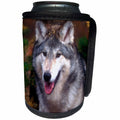 3dRose Danita Delimont - Wolves - Gray wolf under a tree - Can Cooler Bottle Wrap (cc_258024)
