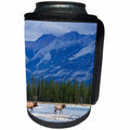 3dRose Danita Delimont - Elk - Rocky Mountain Bull and Cow Elk crossing a river, Jasper NP, Canada - Can Cooler Bottle Wrap (cc_258033)