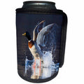 3dRose Danita Delimont - Ducks - Male Mallard taking Flight - Can Cooler Bottle Wrap (cc_258038)