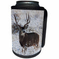 3dRose Danita Delimont - Deer - Mule Deer Buck in late Autumn Snow - Can Cooler Bottle Wrap (cc_258040)