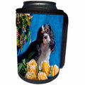 3dRose Danita Delimont - Dogs - Cavalier posing with roses, MR - Can Cooler Bottle Wrap (cc_258231)