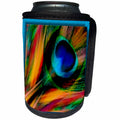 3dRose Susan Brown Designs Animal Themes - Feather of a Peacock - Can Cooler Bottle Wrap (cc_25833)