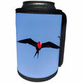 3dRose Ecuador, Galapagos, Genovesa, Male Great frigatebird in... - Can Cooler Bottle Wrap (cc_258394)