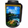 3dRose Susan Brown Designs Places Themes - Lighthouse on the Point - Can Cooler Bottle Wrap (cc_25842)