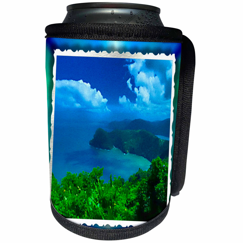 3dRose Susan Brown Designs Places Themes - Maracas Beach - Can Cooler Bottle Wrap (cc_25845)