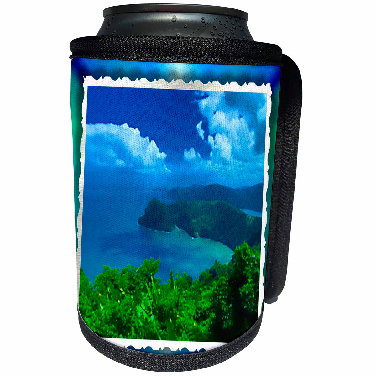 3dRose Susan Brown Designs Places Themes - Maracas Beach - Can Cooler Bottle Wrap (cc_25845)