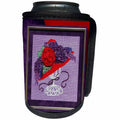 3dRose Susan Brown Designs Red Hat Themes - Red Hat Embroidery - Can Cooler Bottle Wrap (cc_25852)