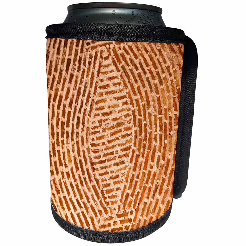 3dRose Danita Delimont - Patterns - Orange and white brick wall, concentric circles, Guanajuato, Mexico - Can Cooler Bottle Wrap (cc_258533)