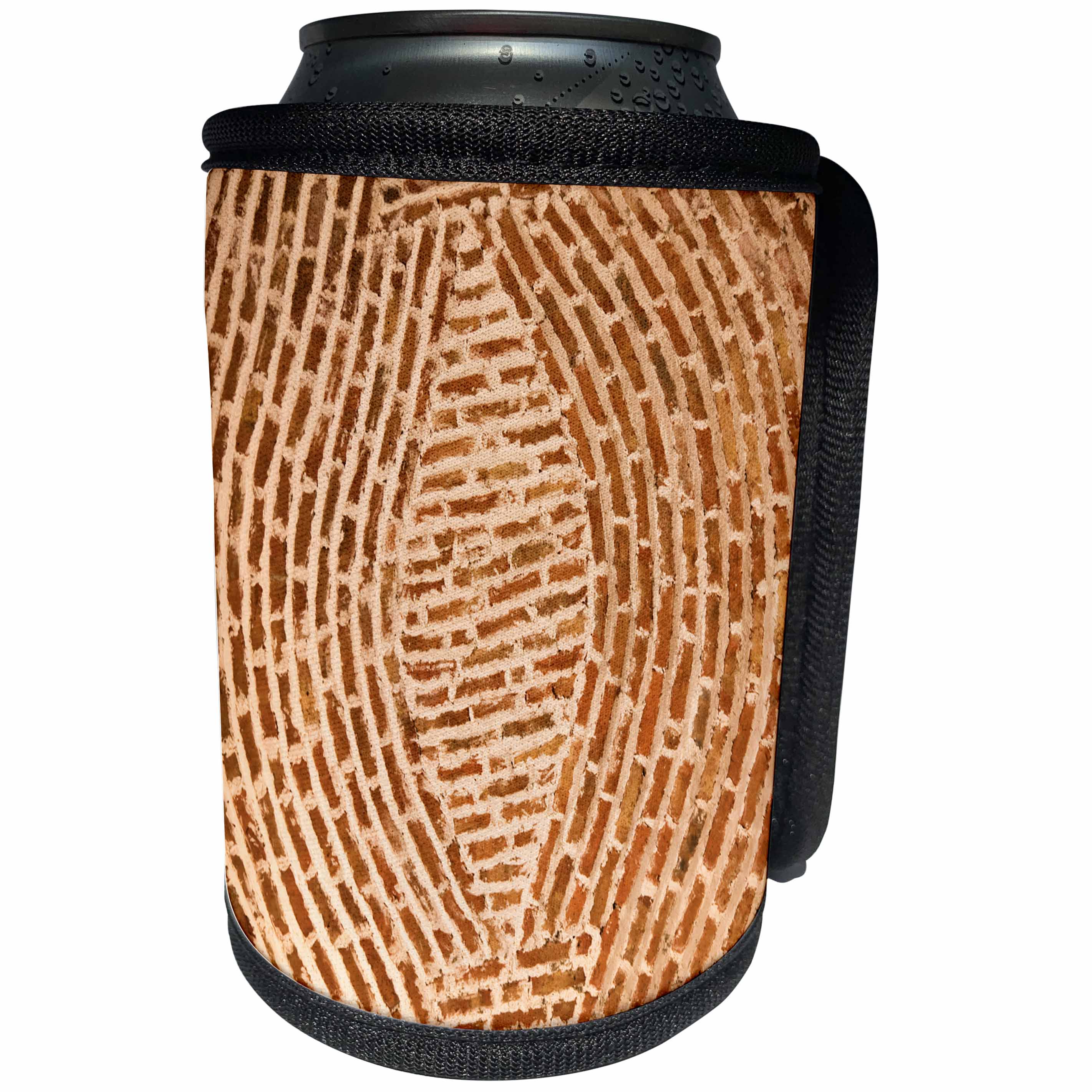 3dRose Danita Delimont - Patterns - Orange and white brick wall, concentric circles, Guanajuato, Mexico - Can Cooler Bottle Wrap (cc_258533)
