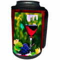 3dRose Susan Brown Designs General Themes - Red Wine in the Vineyard - Can Cooler Bottle Wrap (cc_25854)
